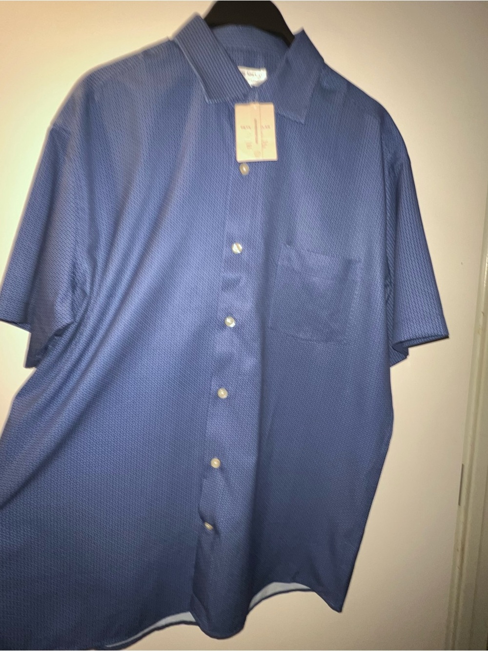 SUNDAY SALE $60 Peter Millar Short-Sleeve Button-Up Shirt in Blue size Medium